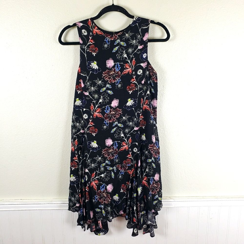 A.L.C Women's Costello Silk Floral Summer Midi Dress Size 02
